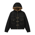 Retro hooded cotton jacket