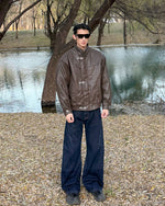 Retro cotton-padded jacket