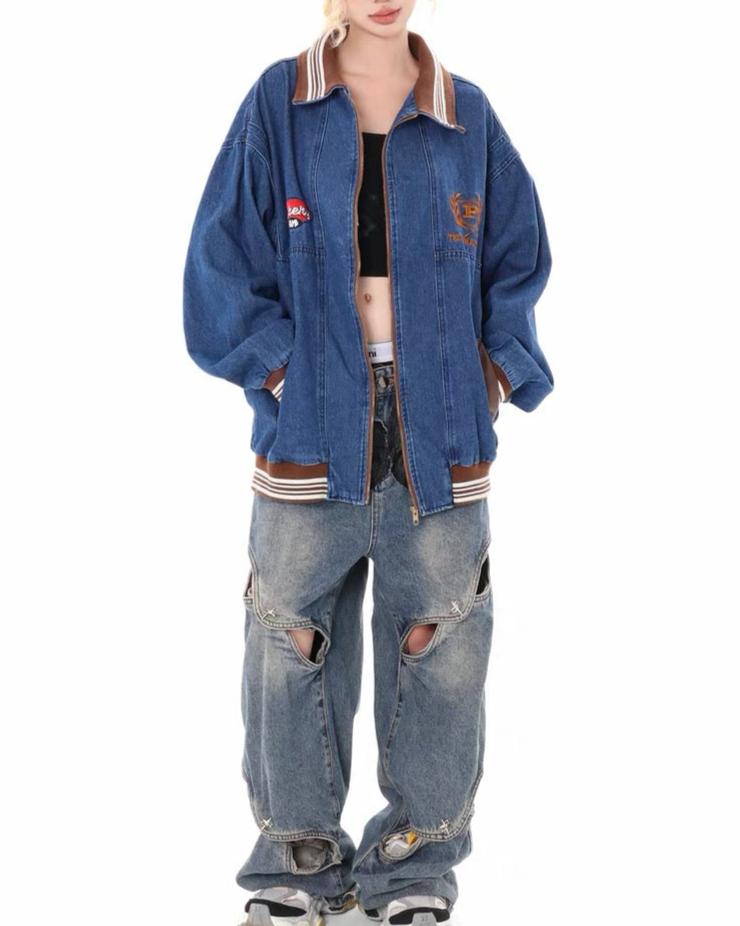 American retro denim jacket