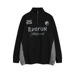 Retro letter turtleneck sweater