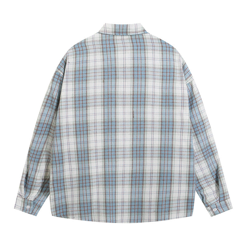 vintage plaid long sleeve shirt