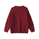 復古可愛v領毛衣