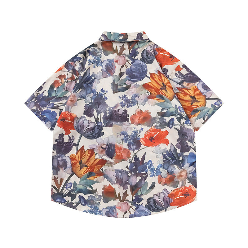 Retro Floral Couple Shirt