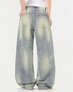 Ripped straight jeans