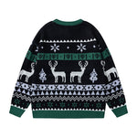 復古情侶聖誕拼色毛衣