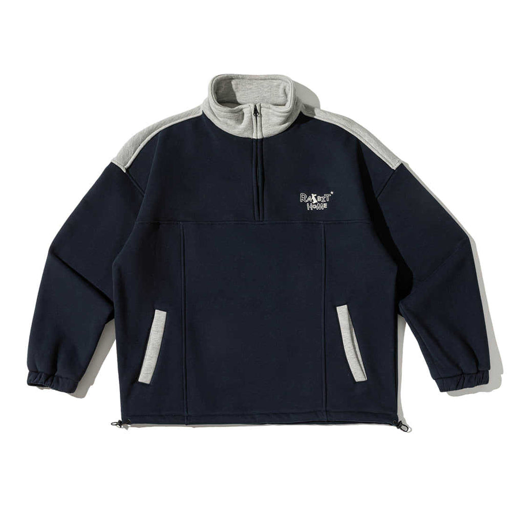 Color-blocked pullover sweatshirt