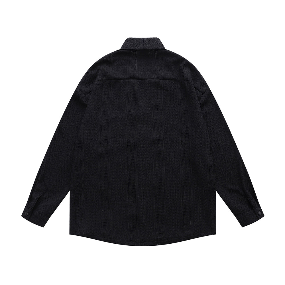 Casual couple long-sleeved shirt