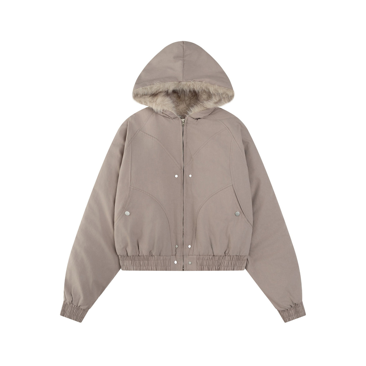 Retro thickened hooded cotton jacket