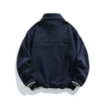Casual stand-up collar fleece-lined sweatshirt