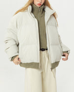 Retro contrast color simple cotton jacket
