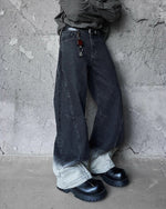 Contrast gradient jeans