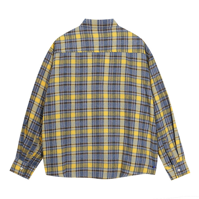 vintage plaid long sleeve shirt