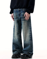 Washed straight jeans