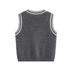 retro simple cardigan vest