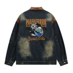 卡通刺綉牛仔外套