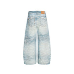 Designer-style denim trousers