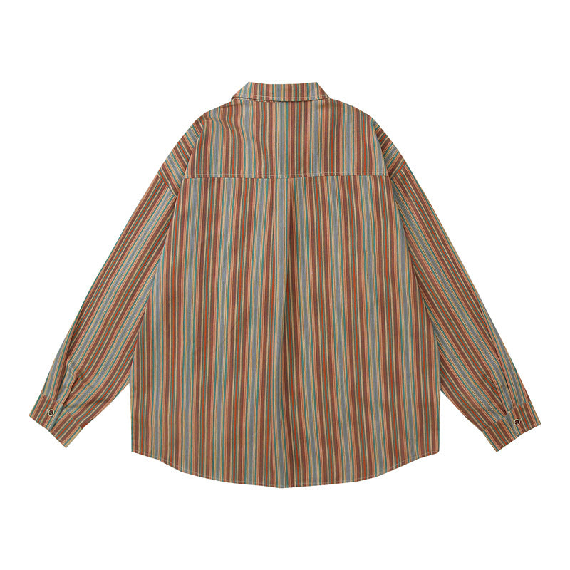 Fun striped embroidered shirt