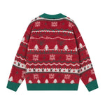 復古撞色翻領毛衣