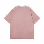 아메리칸 레트로 패치워크 대비 반소매