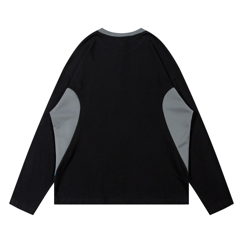 Retro half turtleneck zippered long sleeves