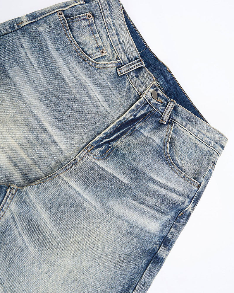 Retro casual straight leg jeans