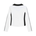 復古拼色印花長袖