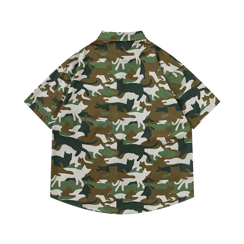 Retro Camouflage Short Sleeve Shirt