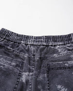 camouflage paneled overalls