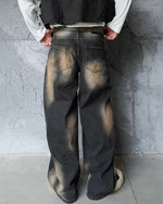 loose denim trousers