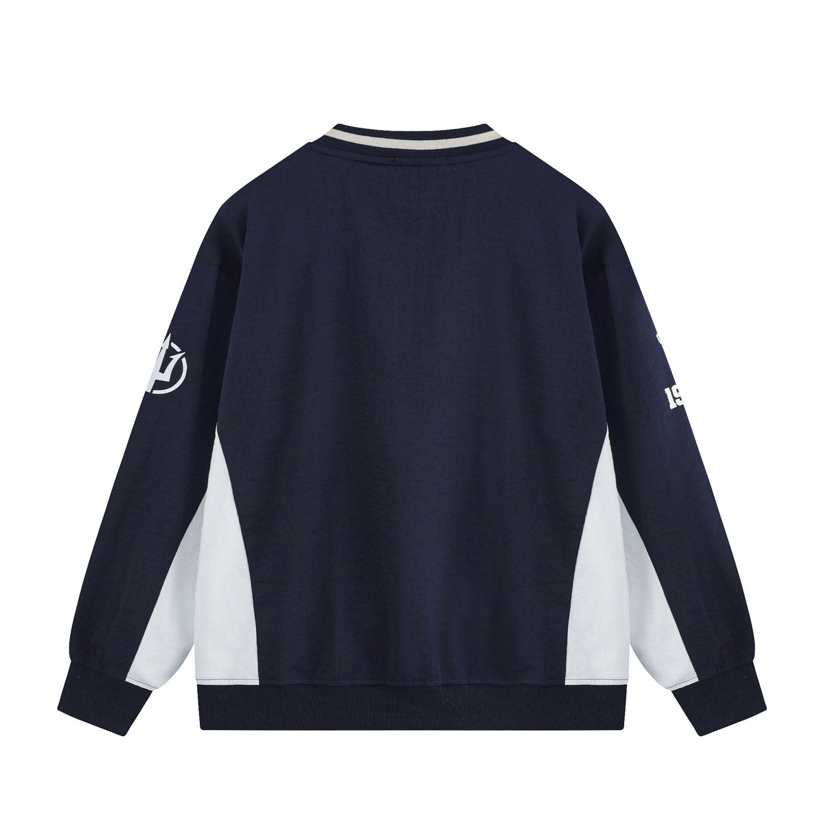 Retro contrast patchwork sweatshirt