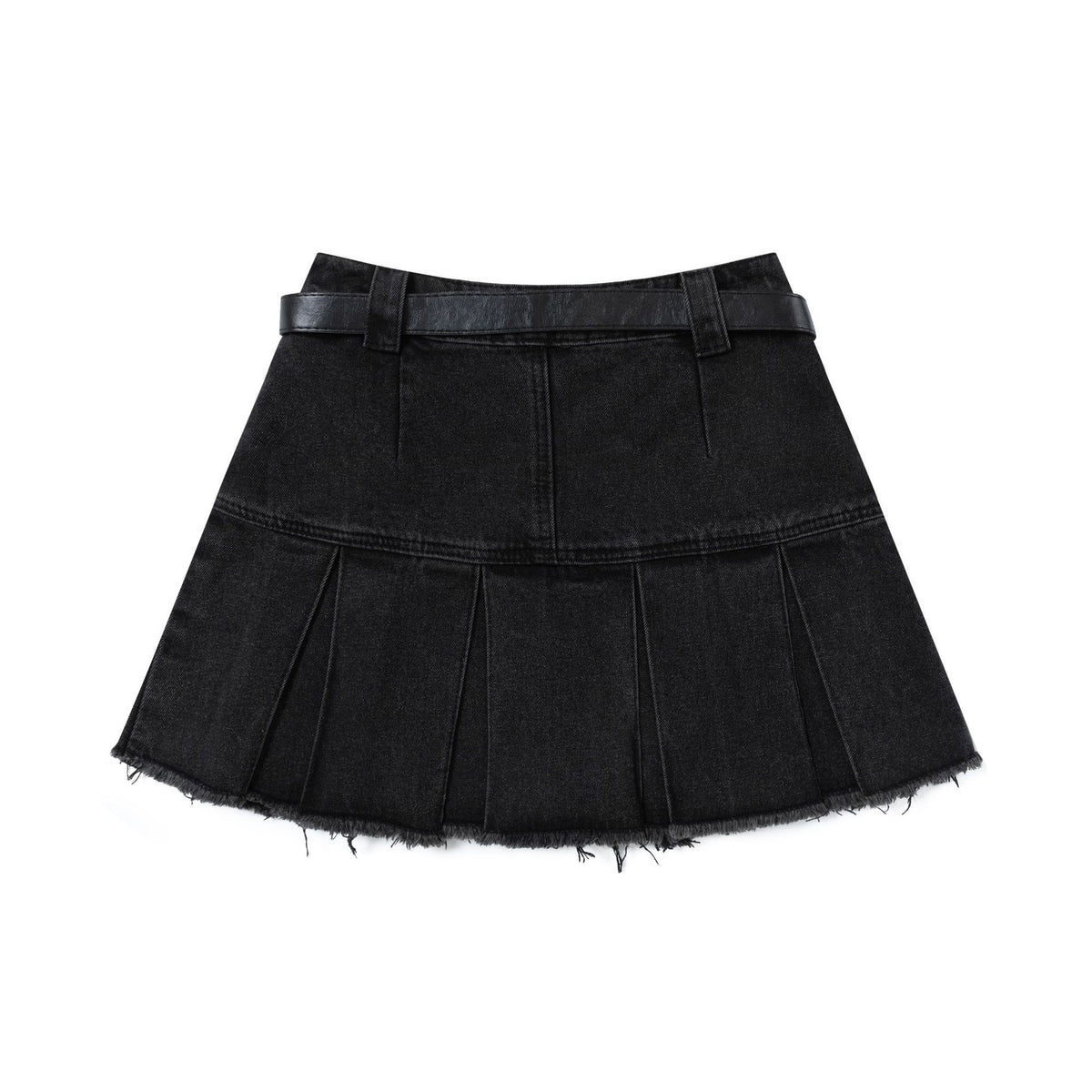 American retro denim skirt with belt (women's)