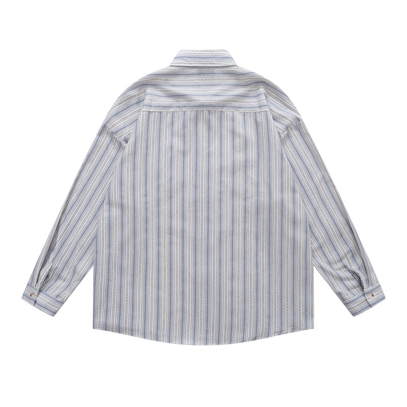 vintage embroidered striped shirt