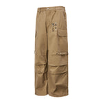 Retro distressed large pocket cargo pants