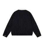 Retro sports contrast striped jacket