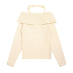 Retro bow crew neck sweater (women's style)