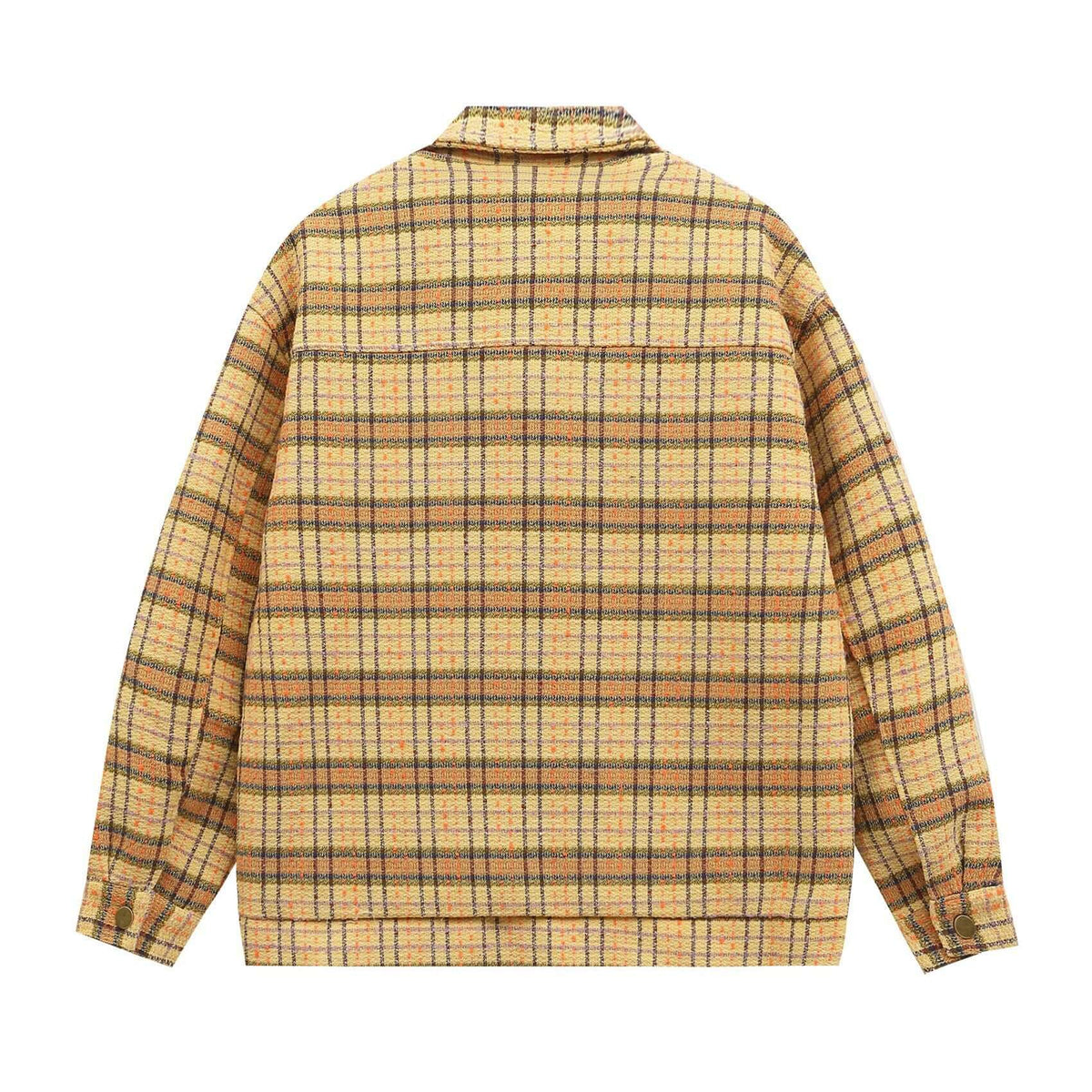 Retro fun cartoon plaid jacket