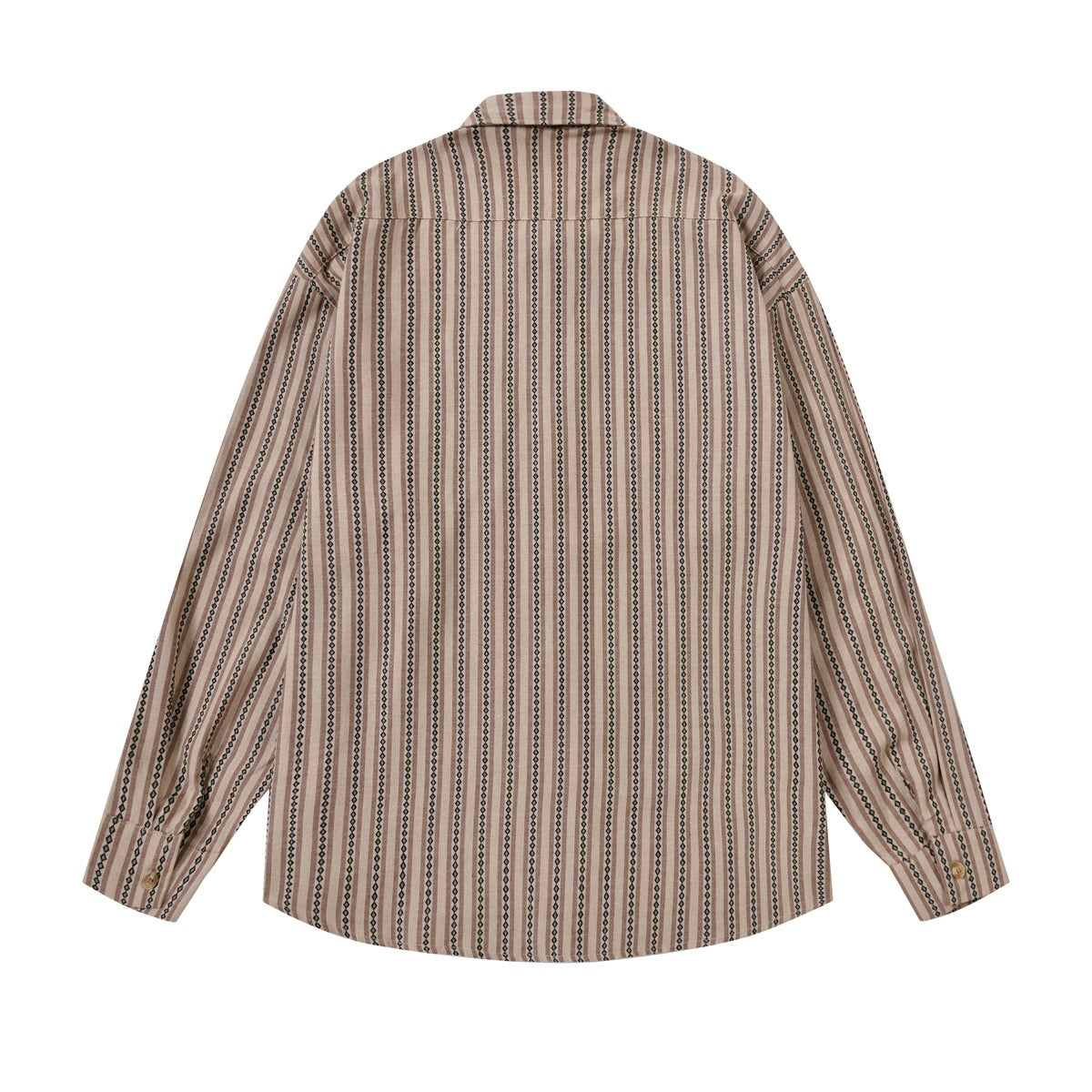 Retro simple vertical striped loose shirt