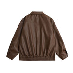 復古情侶皮夾克外套