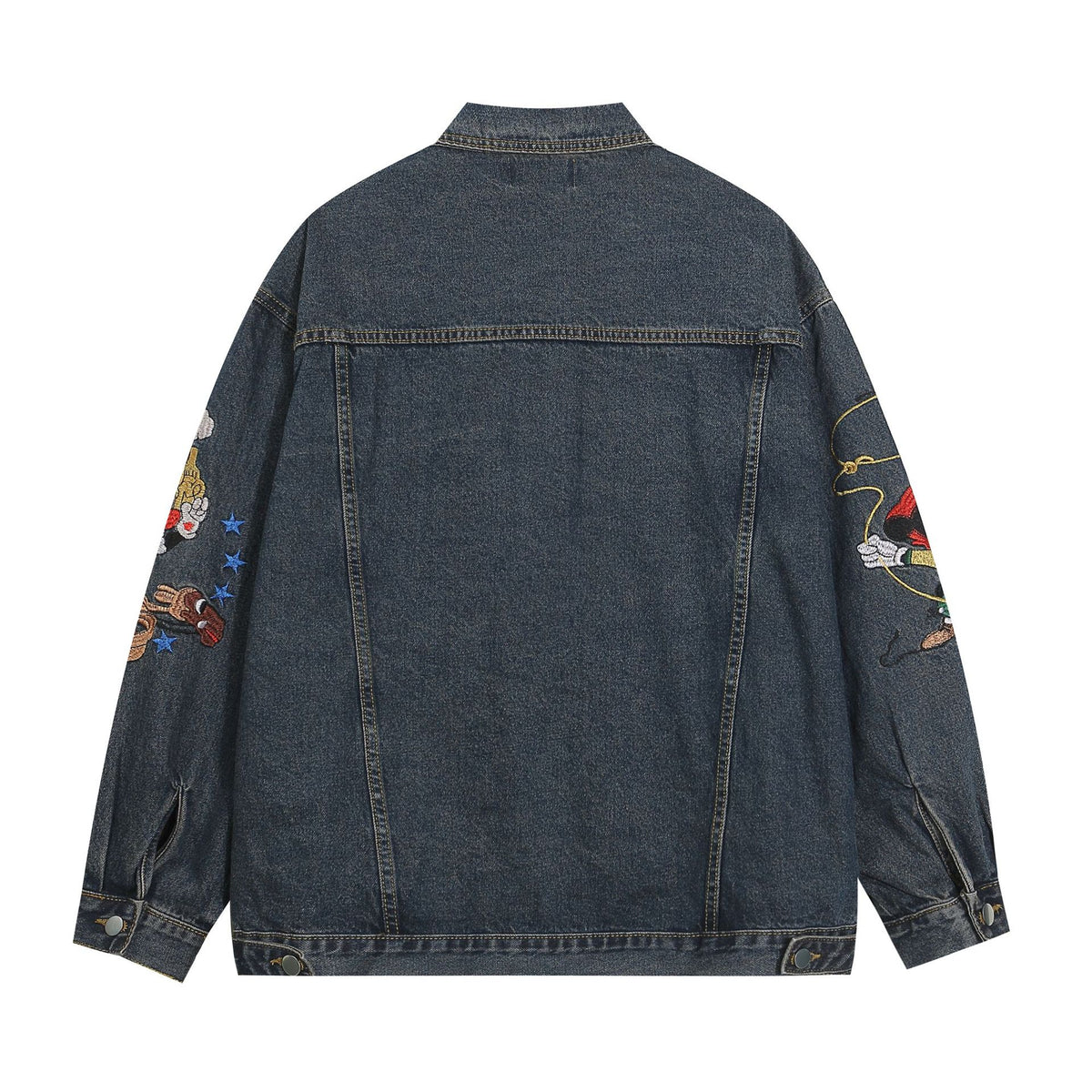 Fun Cartoon Denim Couple Jacket