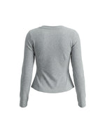 Retro round neck long sleeve