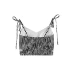 Retro plaid lace suspenders (women's)