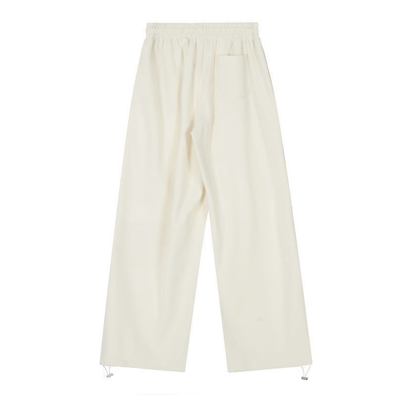 American retro hip hop drawstring wide leg trousers 