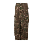 復古水洗做舊迷彩工裝褲