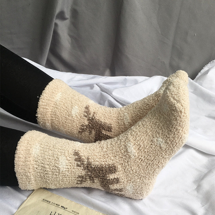 Retro comfortable thickened sleep socks