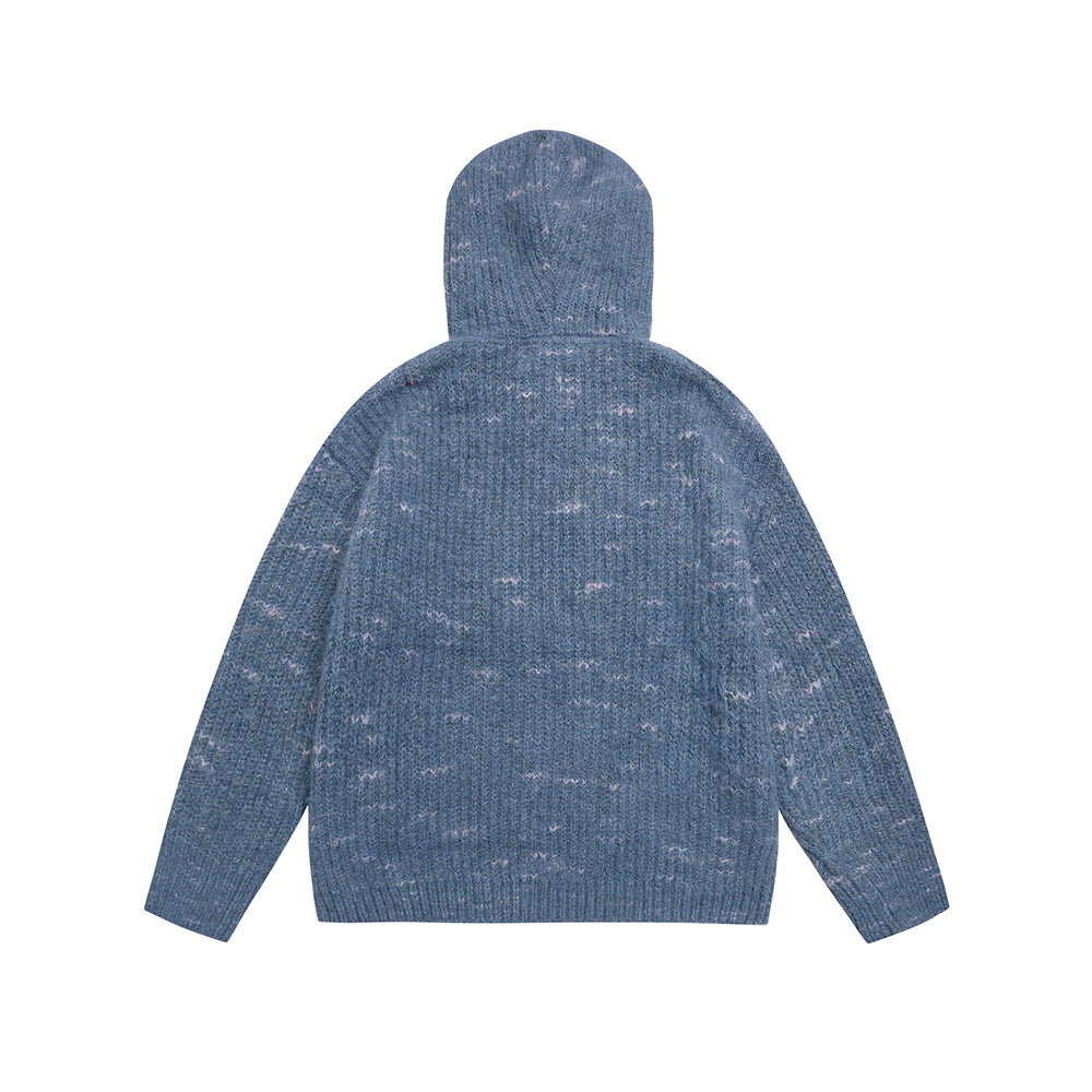 레트로 버섯 후드 스웨터