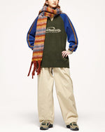 復古撞色拼接毛衣