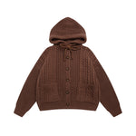Vintage Hooded Cardigan Sweater