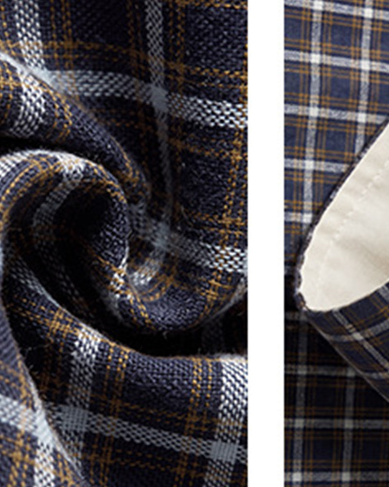 심플한 체크무늬 긴팔 셔츠
