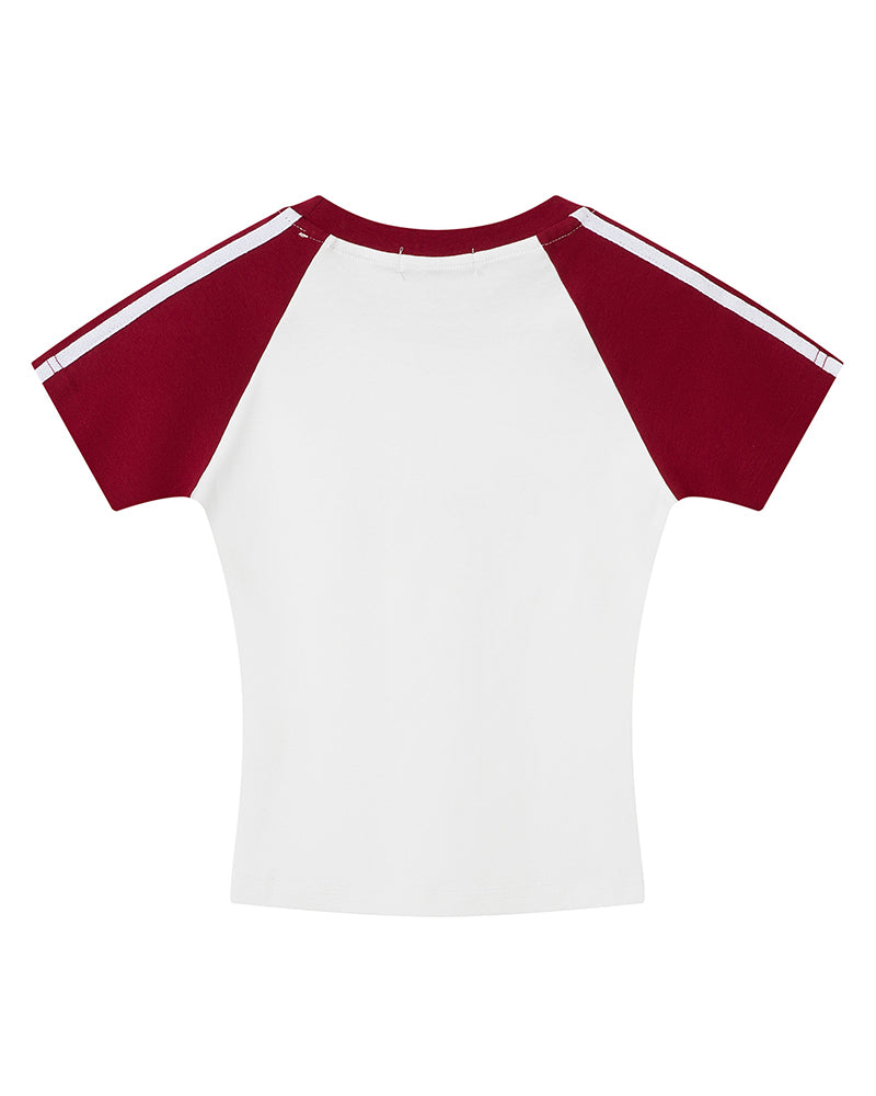 Retro print short sleeves