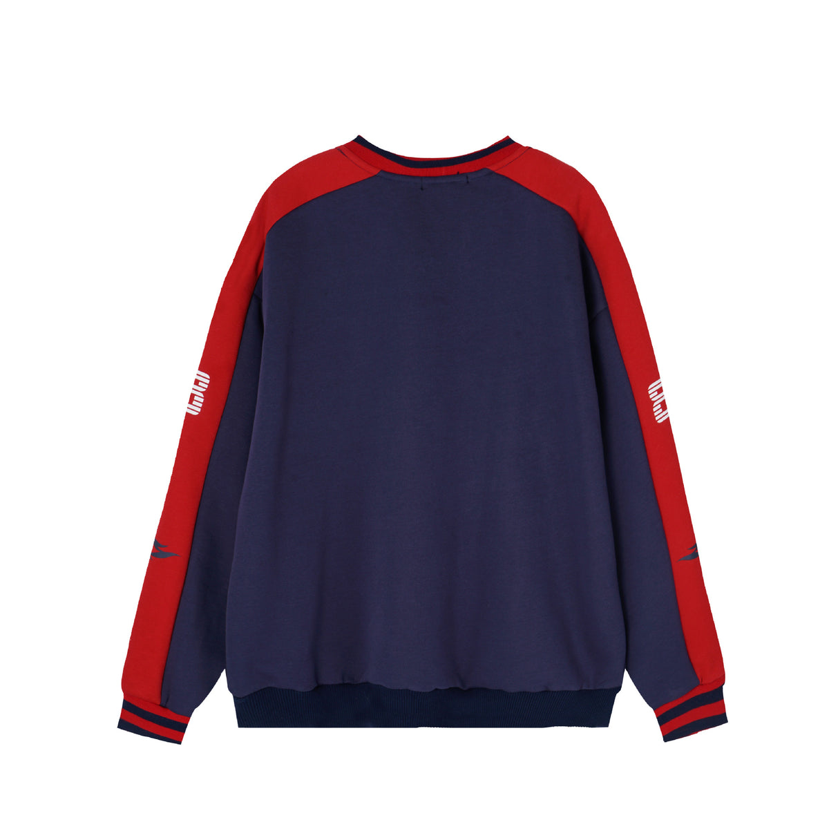 Retro color block printed sweatshirt